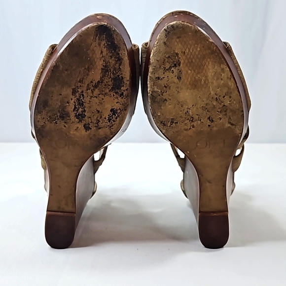Loft  Kourtney Cream Platform Sandals Size 7 - Picture 8 of 9